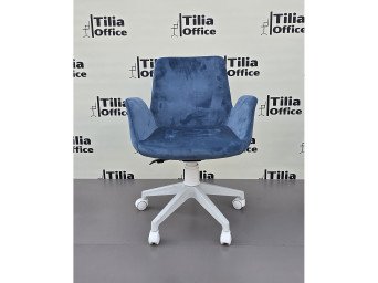 Maki Çalışma ve Çocuk Koltuğu Beyaz Ayak Mavi